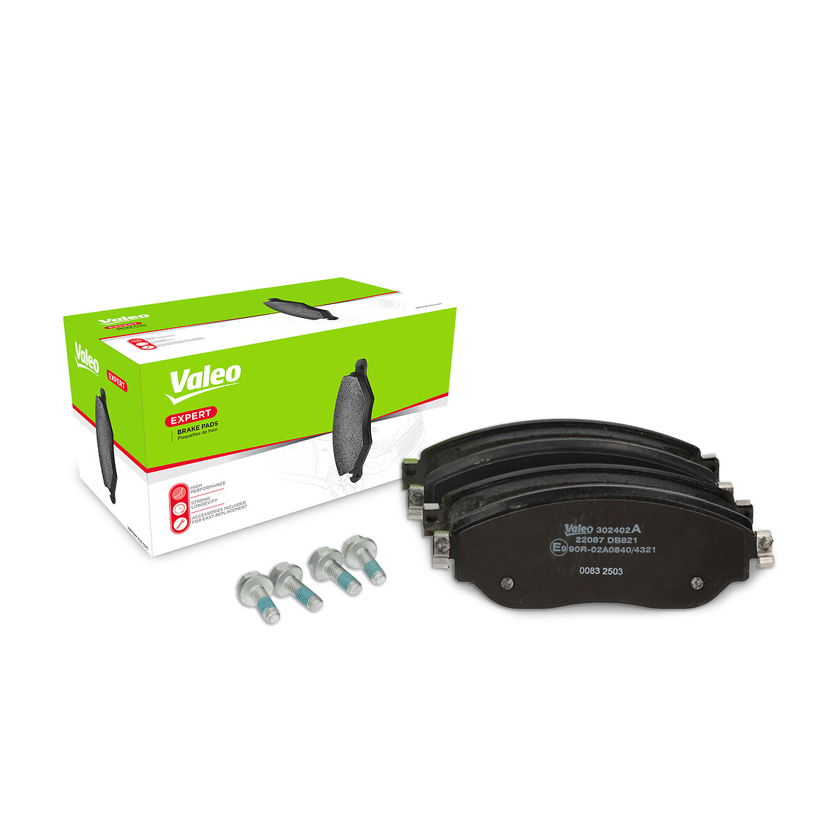 Jeu de 4 plaquettes de frein VALEO ref. 302402A